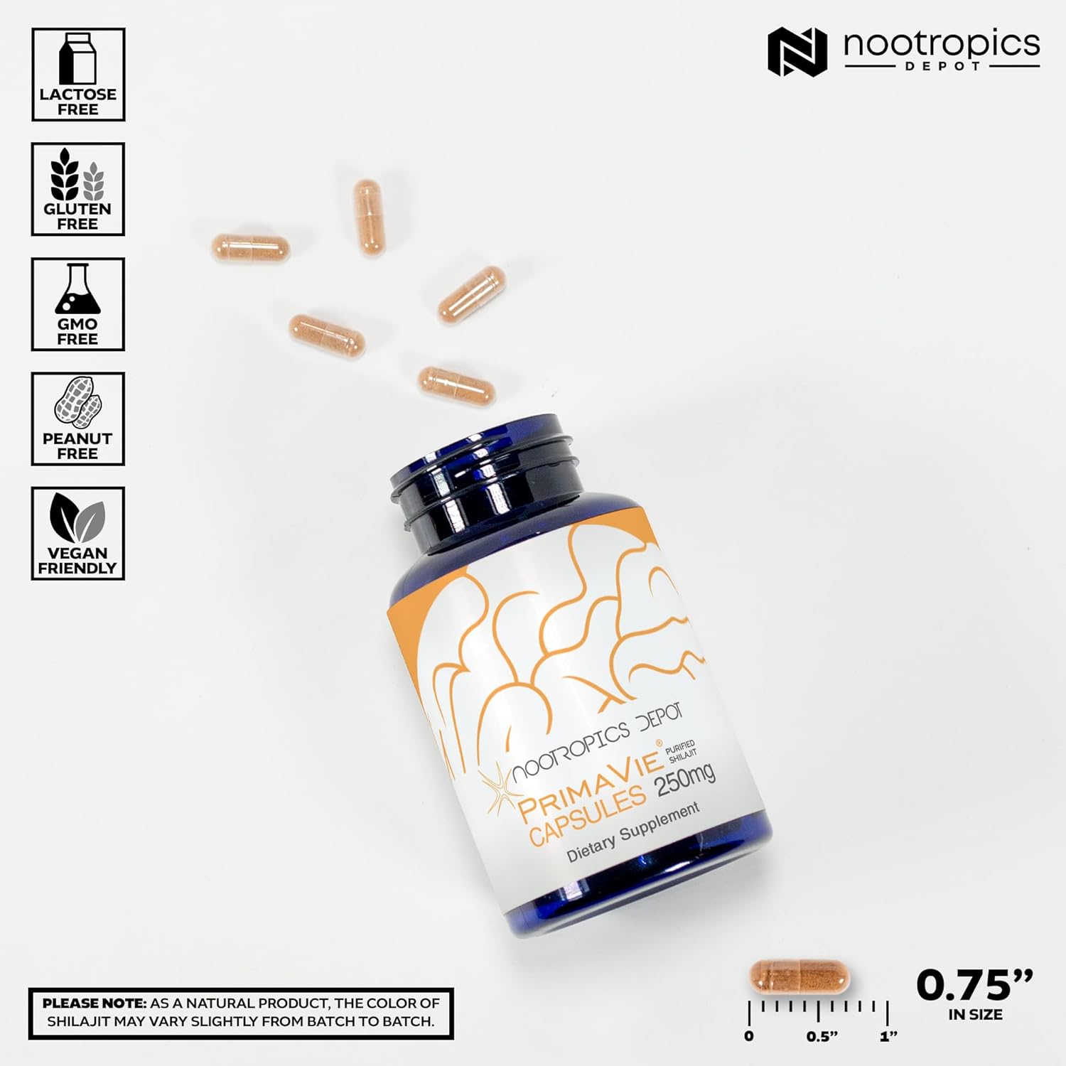 PrimaVie Shilajit Capsules | 250mg | 30 Count | Purified Extract | Ayurvedic Supplement | Enhances Endurance + Supports Mitochondrial Health - BoostGo Australia