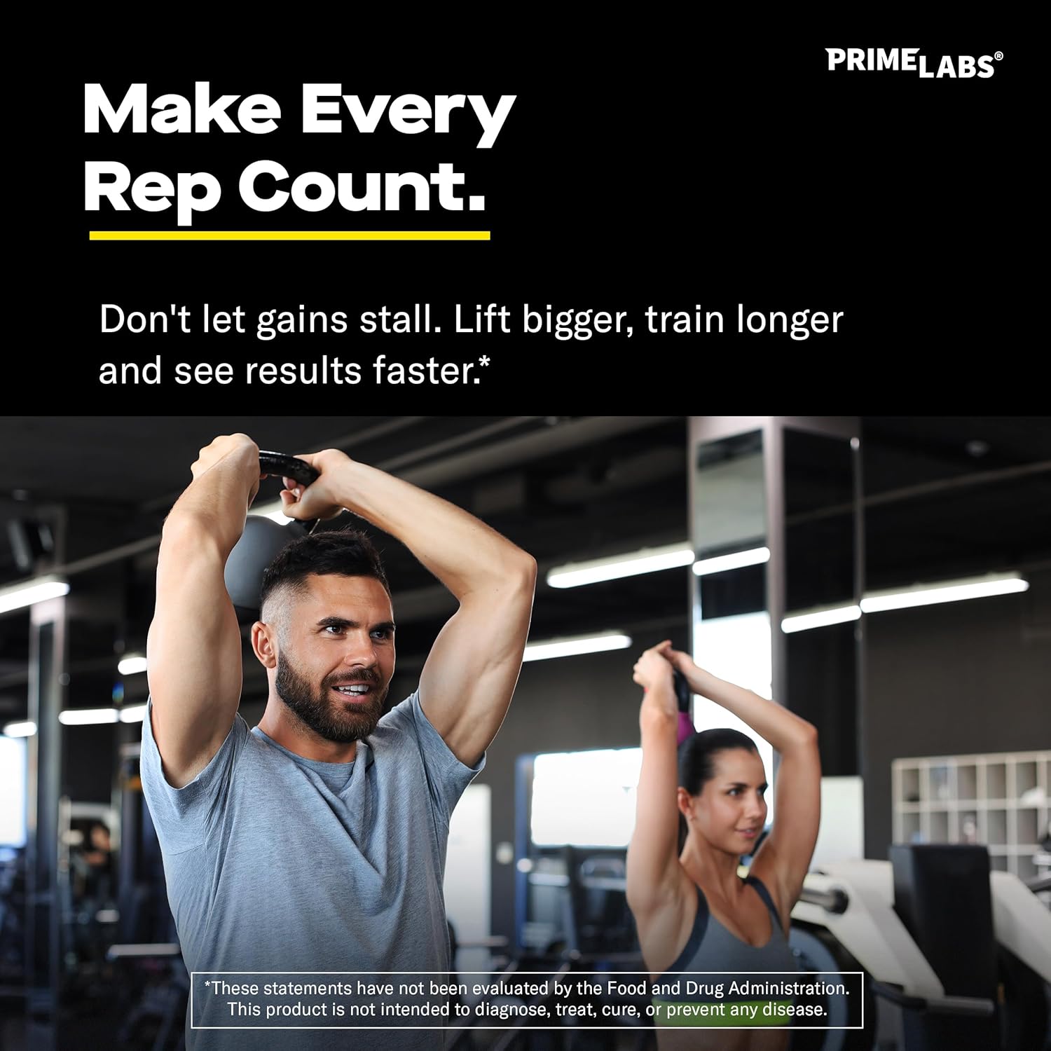 Prime Labs Prime Test 2-Pack with 120 ct Creatine Capsules for Enhanced Performance