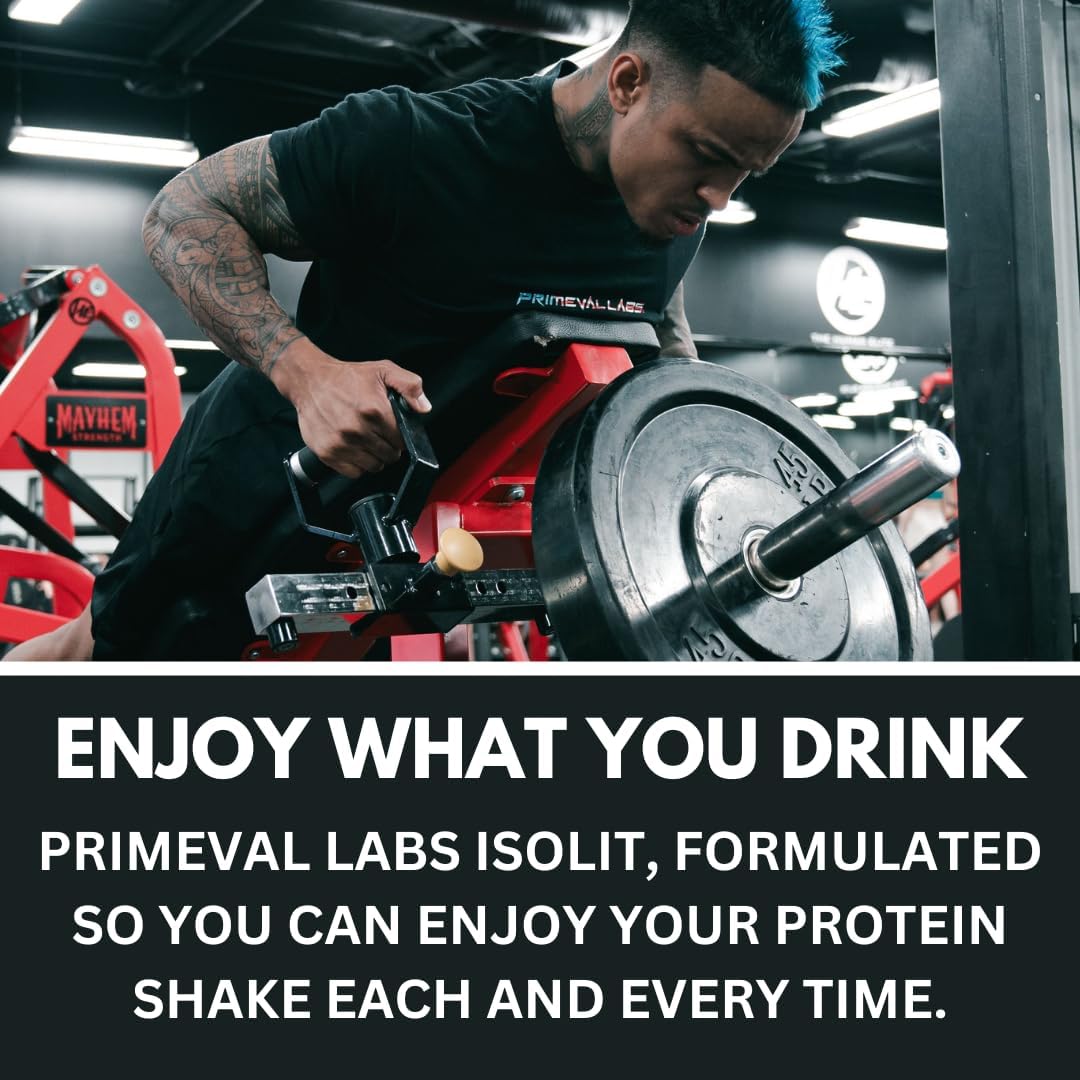 Primeval Labs ISOLIT Whey Protein Powder - 100% Whey Isolate with 25g Protein, BCAAs, Fast Absorption, Easy Digestion - Fruity Cereal Flavor - 2lb