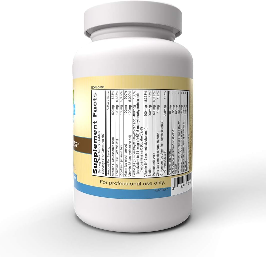 Priority One Vitamins Mega Stress 120 Tablets - B Vitamin Complex with Adrenal Support