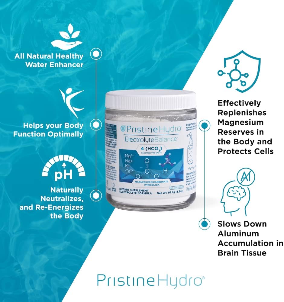 PristineHydro® Magnesium Electrolyte Powder: Replenish Nutrients for Optimal Performance (90 Servings)
