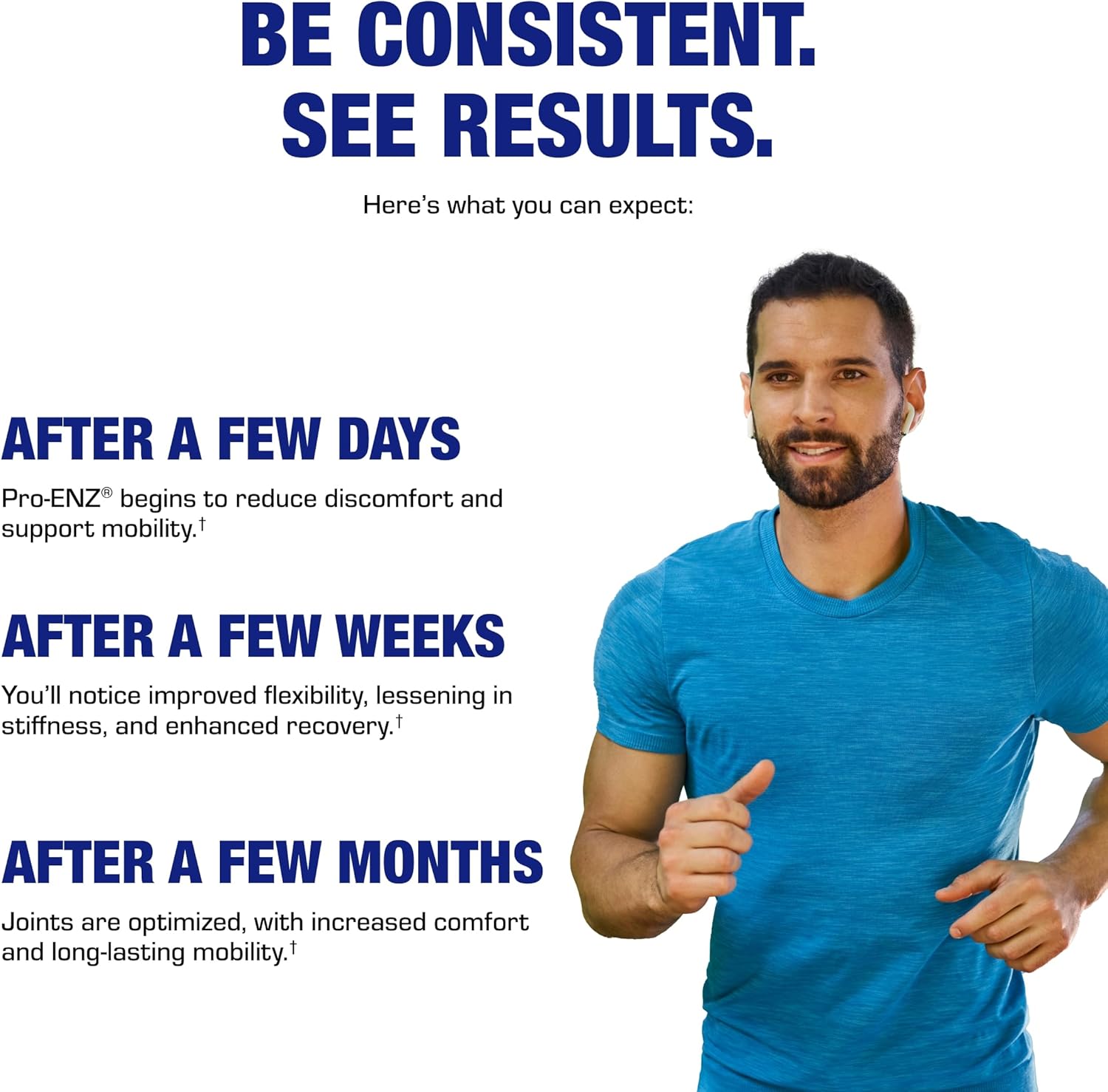 Pro ENZ Joint Support Supplement with Turmeric & Boswellia for Joint Mobility & Comfort - Clinical Formula with Proteolytic Enzymes - 60 Servings