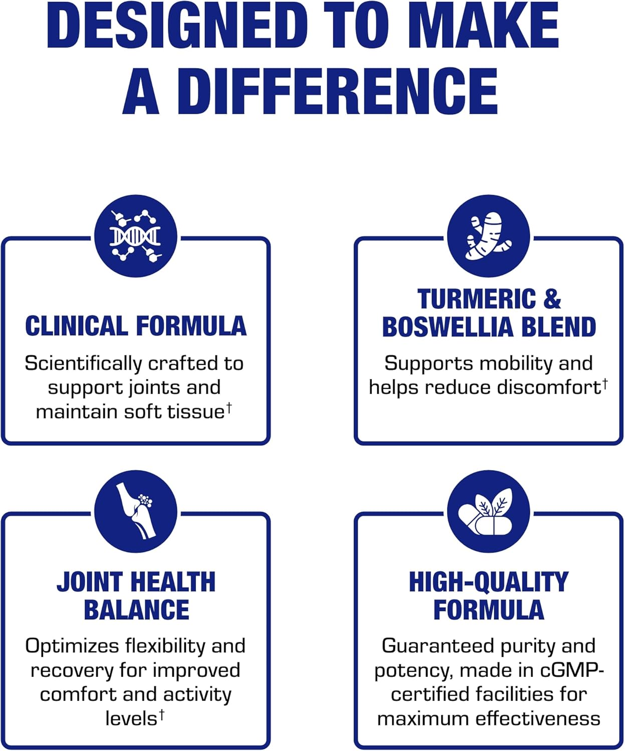 Pro ENZ Joint Support Supplement with Turmeric & Boswellia for Joint Mobility & Comfort - Clinical Formula with Proteolytic Enzymes - 60 Servings