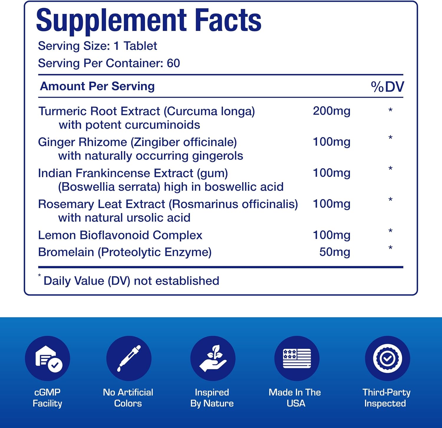 Pro ENZ Joint Support Supplement with Turmeric & Boswellia for Joint Mobility & Comfort - Clinical Formula with Proteolytic Enzymes - 60 Servings