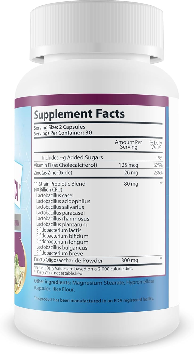 Pro Gut Vita Probiotic & Vitamin Formula - Supports Gut Health, Digestion, Nutrient Absorption, and Bowel Movements - Enhances Gut Microbiome for Overall Health