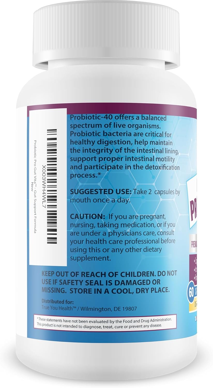 Pro Gut Vita Probiotic & Vitamin Formula - Supports Gut Health, Digestion, Nutrient Absorption, and Bowel Movements - Enhances Gut Microbiome for Overall Health
