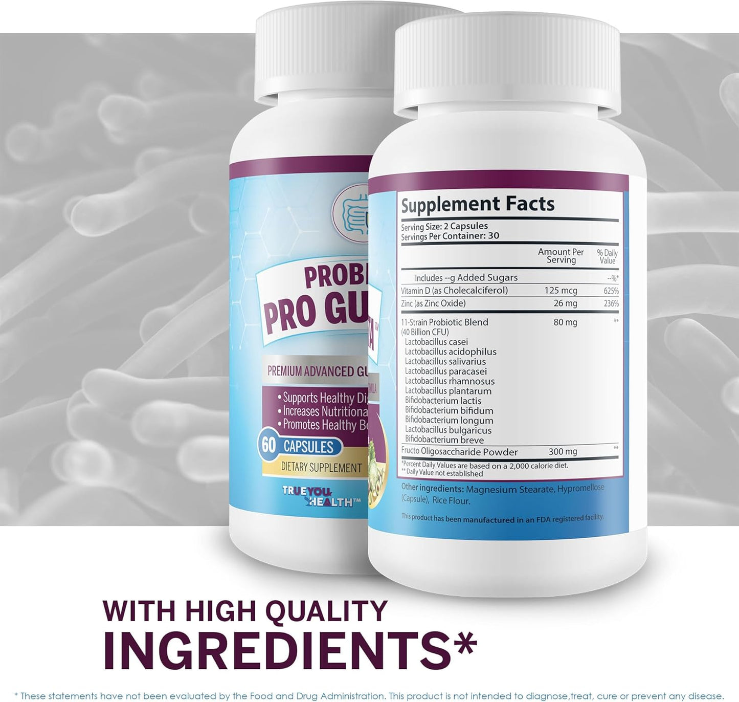 Pro Gut Vita Probiotic & Vitamin Formula - Supports Gut Health, Digestion, Nutrient Absorption, and Bowel Movements - Enhances Gut Microbiome for Overall Health
