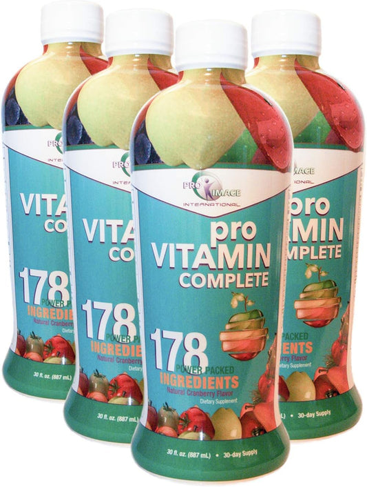 Pro Image International Liquid Vitamin with Pro Vitamin Complete - Set of 4 Bottles, 30 Oz Each