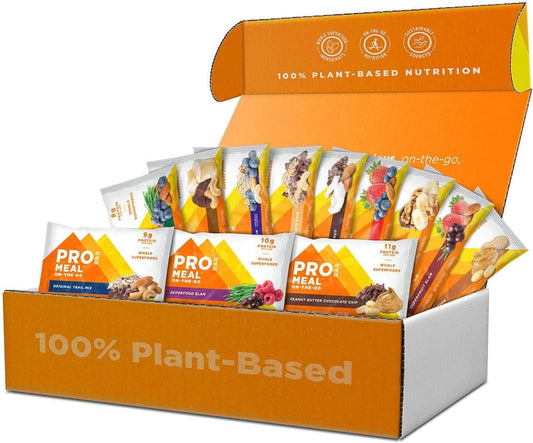 PROBAR Meal Bar 12 Flavor Variety Pack - Natural Energy, Non-GMO, Gluten-Free, Plant-Based Ingredients - 3 oz (Pack of 12)