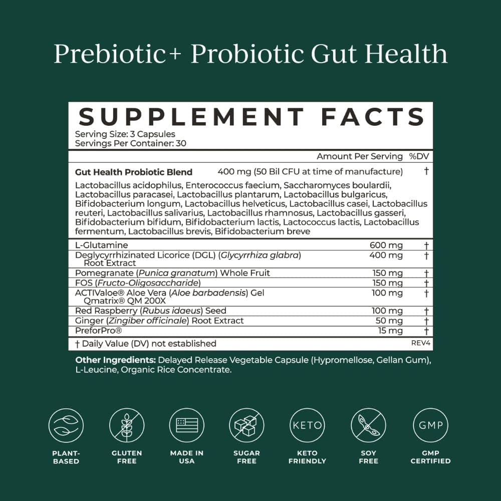 Probiotic Activated Charcoal Liquid Supplement - 50 Billion CFU, Supports Healthy Digestion, Stomach Detox & Relief for Men & Women