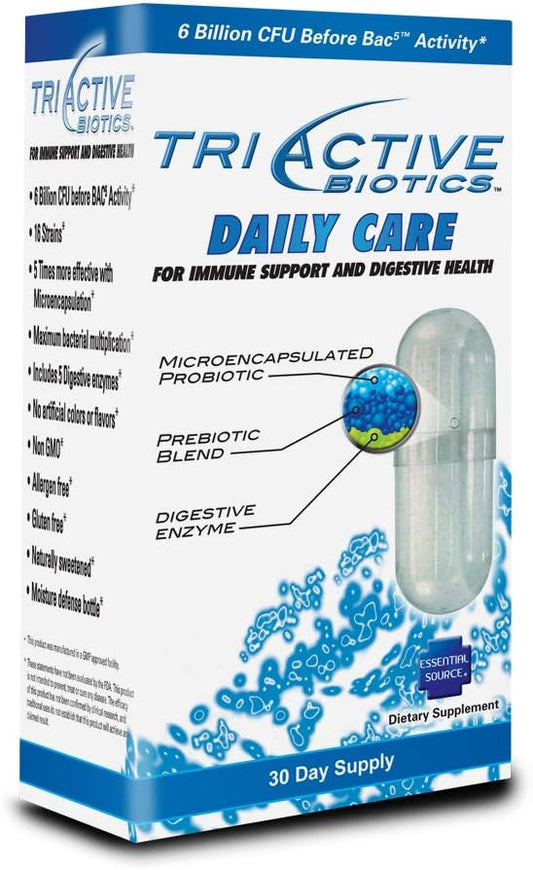 Probiotic and Prebiotic Blend with Digestive Enzymes - Gut Health Support for Men and Women - 30 Capsules