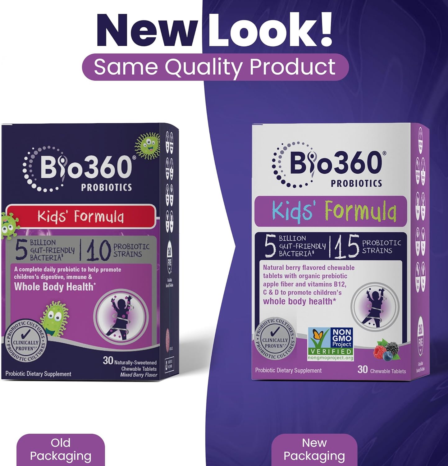Probiotic Bundle for Adults & Kids - High Strength Capsules & Chewable Tablets - 15 Strains for Digestive, Immune, & Brain Health - Supports Gut, Constipation, Bloating, & Gas Relief