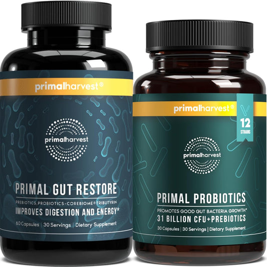 Probiotic Bundle for Gut Health - 31 Billion CFU Pre & Probiotics for Men and Women - Digestion Support Supplement Pack