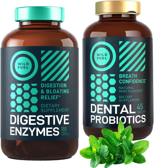 Probiotic Bundle with Digestive Enzymes and Prebiotics for Oral Health