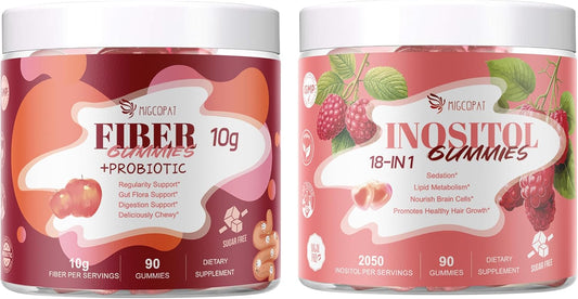 Probiotic Fiber Gummies with 18-in-1 Multivitamin and Inositol for Digestive Health - BoostGo Australia