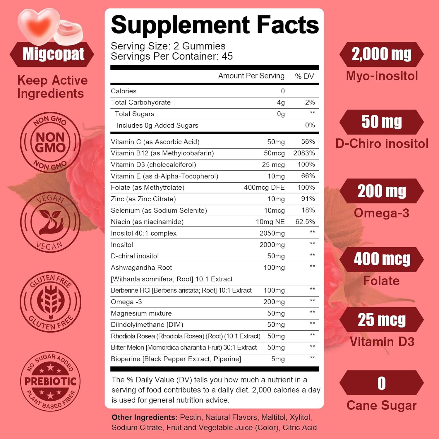 Probiotic Fiber Gummies with 18-in-1 Multivitamin and Inositol for Digestive Health - BoostGo Australia