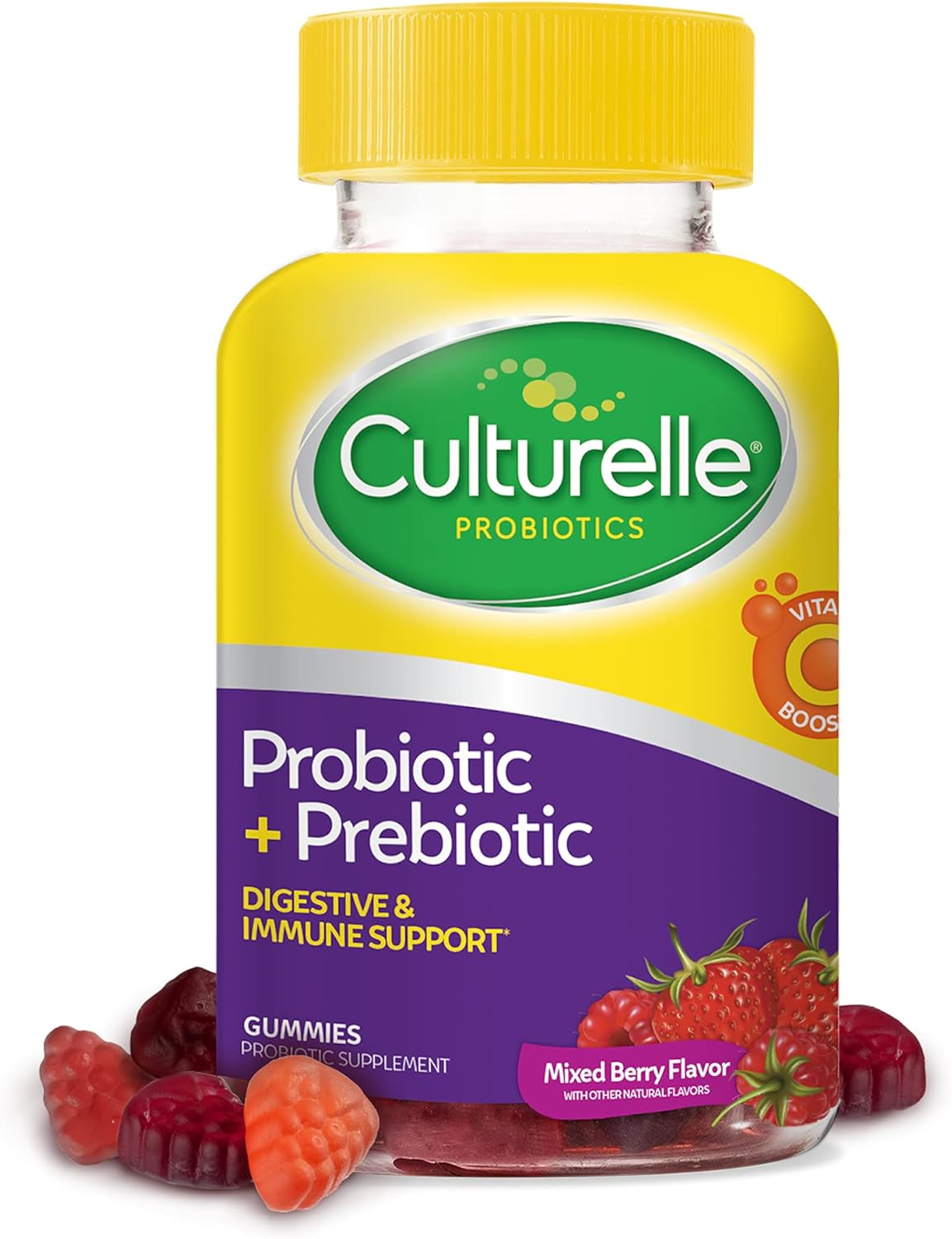 Probiotic Gummies for Kids and Adults - Berry Flavor, 30 Kids & 52 Men & Women Daily Chewables, Ages 3+