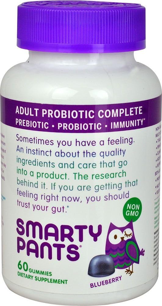 Probiotic Immunity Gummies for Men & Women: Digestive Health & Immune Support with Prebiotics, Vegan & Gluten Free, Blueberry Flavor - 60 Count