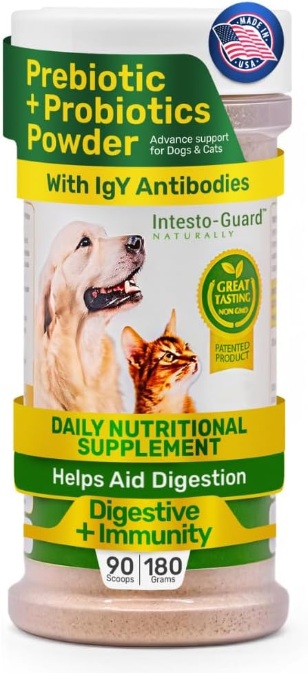 Probiotic Powder for Dogs & Cats: Supports Digestive Health, Immunity, and Gut Flora - 90 Scoops (180G)