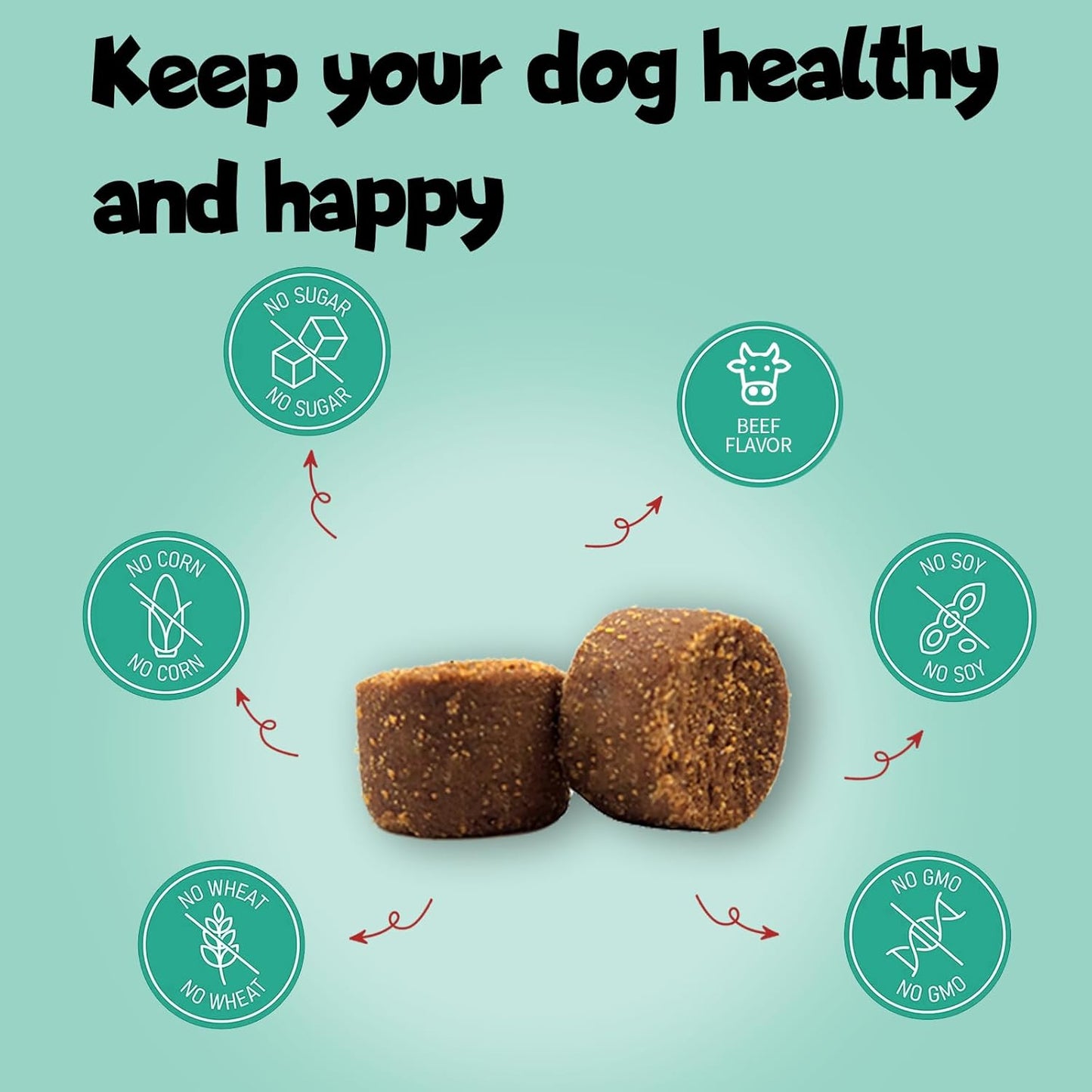 Probiotic Soft Chews for Dogs - Promotes Digestive Health, Allergy Relief, & Immune Function - Supports Gut Health and Reduces Itchy Skin - Suitable for Puppies & Adults
