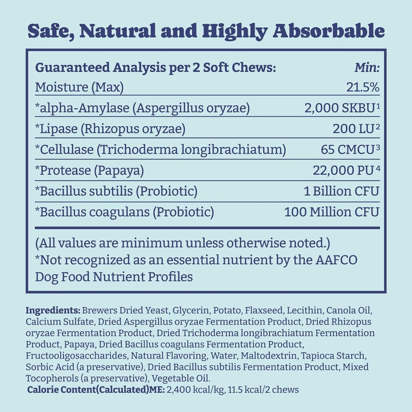 Probiotic Soft Chews for Dogs, Over 1 Billion CFUs, Gut & Digestive Health, Yeast Balance, Itchy Skin Relief, Immune Support