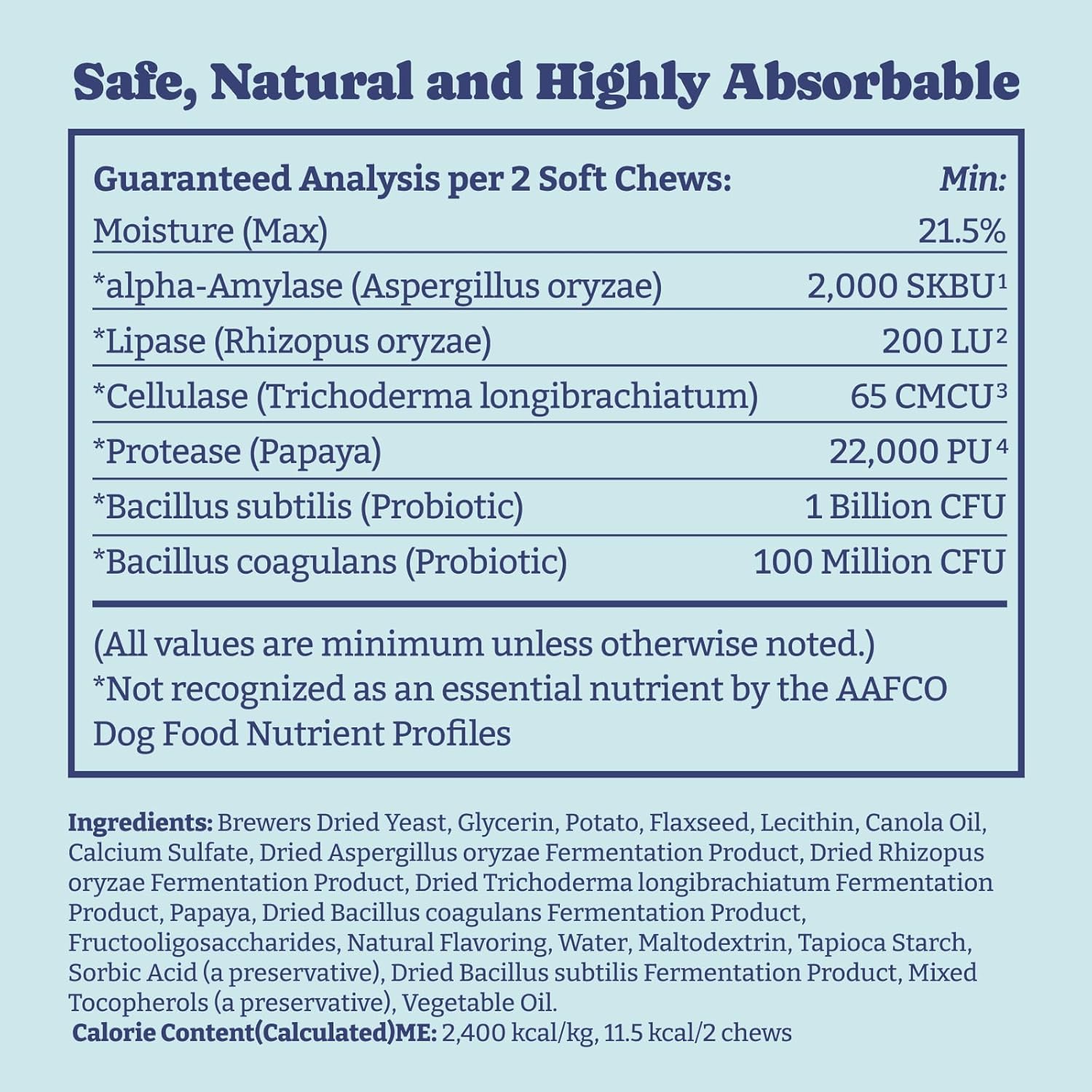 Probiotic Soft Chews for Dogs, Over 1 Billion CFUs, Gut & Digestive Health, Yeast Balance, Itchy Skin Relief, Immune Support