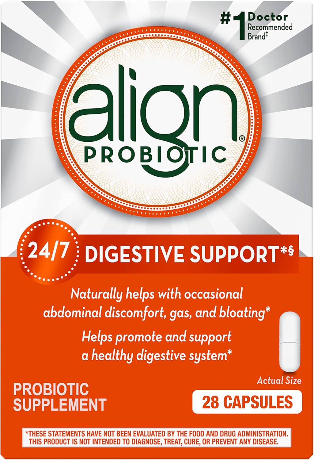 Probiotic Supplement with Varying Packaging Sizes for Optimal Alignment