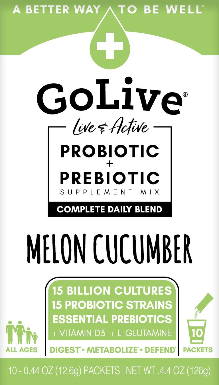 Probiotics for Adults and Kids, Melon and Cucumber Flavor, 10ct - Supports Gut and Digestive Health, Recommended by Healthcare Professionals
