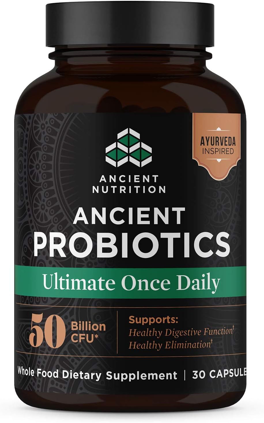 Probiotics with Turmeric, Ginger, and Fenugreek for Digestive Health - 50 Billion CFUs, 30 Capsules