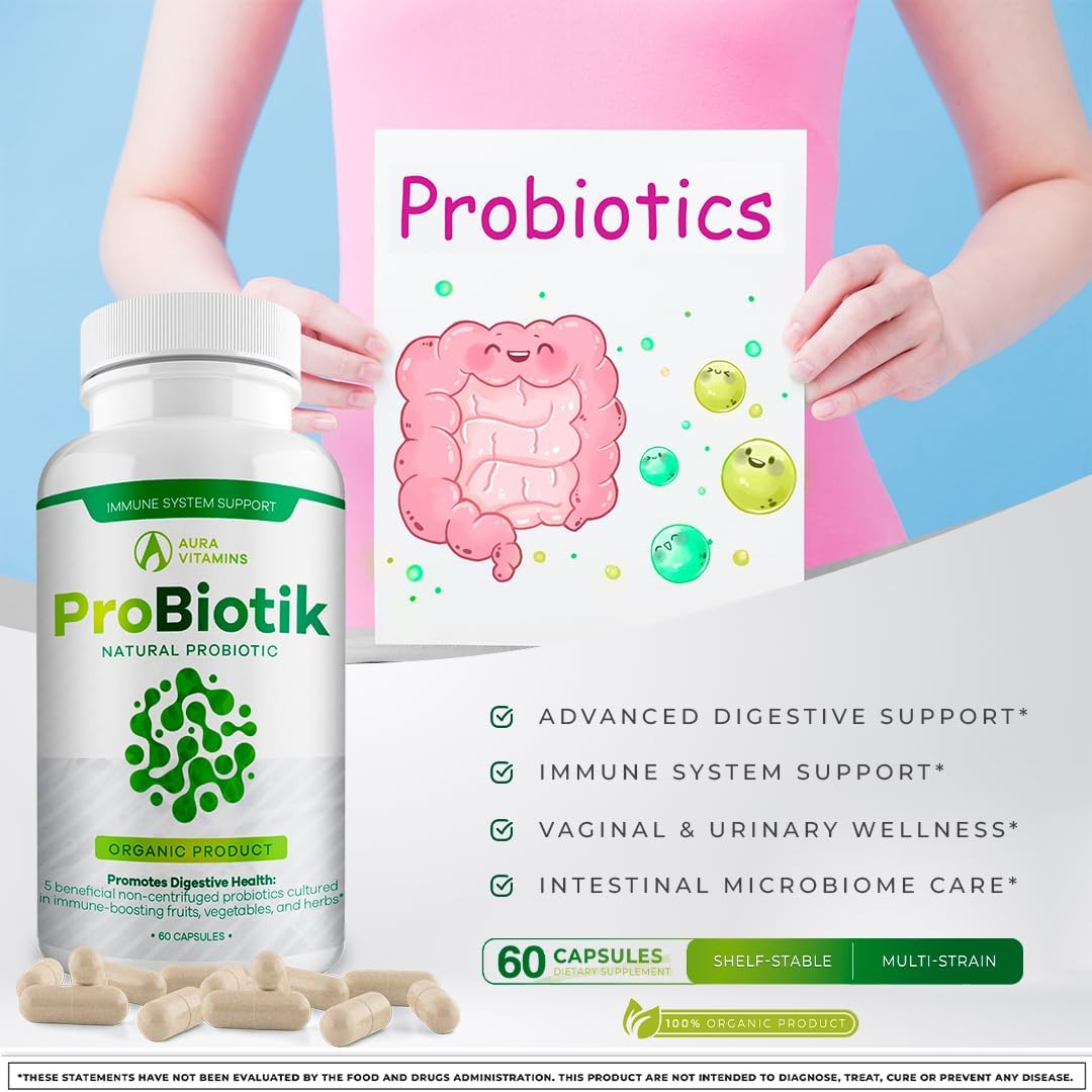 Probiotik Digestive Support with Multi Enzyme Probiotic for Gut Health - 60ct