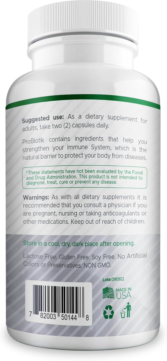 Probiotik Digestive Support with Multi Enzyme Probiotic for Gut Health - 60ct