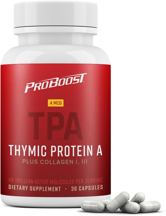 ProBoost 4 McG Thymic Protein A Capsules with Collagen Peptides - Natural Immune & Joint Health - 30 Capsules