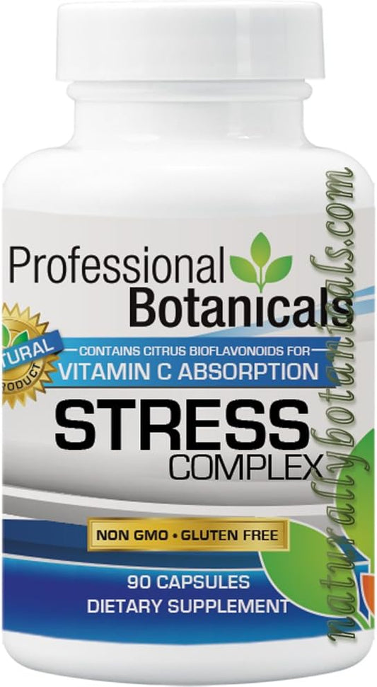 Professional Botanicals Stress Complex - 60 Vegetarian Capsules for Stress, Energy, and Mood Support