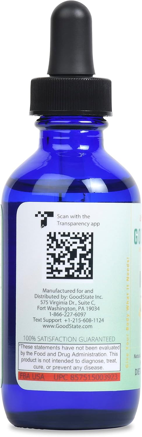 Professional Grade Good State Natural Ionic Zinc Liquid Concentrate - Nano Sized Mineral Technology - 1.6 fl oz Glass Bottle