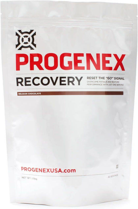 Progenex® Recovery Belgian Chocolate Shake | Top Post-Workout Supplement for Sore Muscles | Hydrolyzed Whey Protein | Delicious Taste | 30 Servings