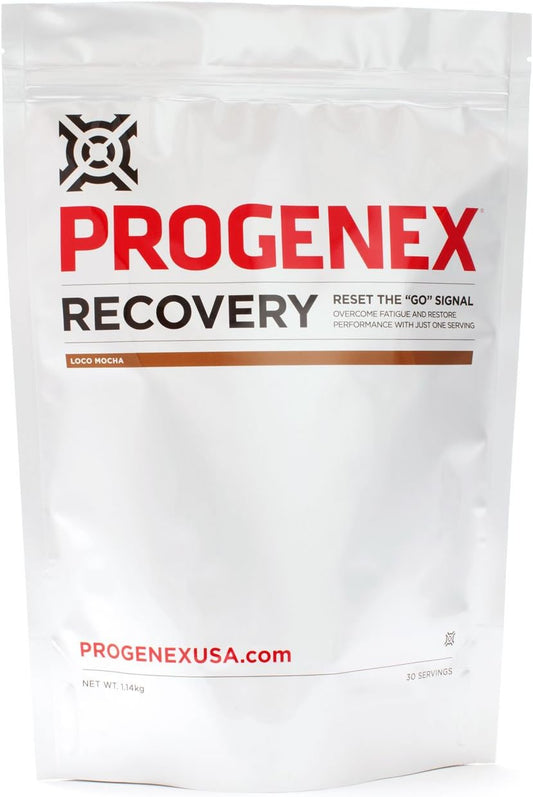 Progenex® Recovery Hydrolyzed Whey Protein Shake Drink Mix - Best Post Workout Supplement for Sore Muscles - Loco Mocha Flavor - 30 Servings