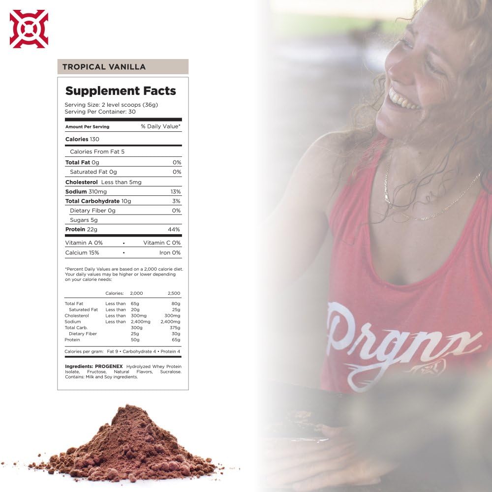 Progenex® Recovery: Top Post Workout Supplement for Sore Muscles, Tropical Vanilla Flavor, 30 Servings