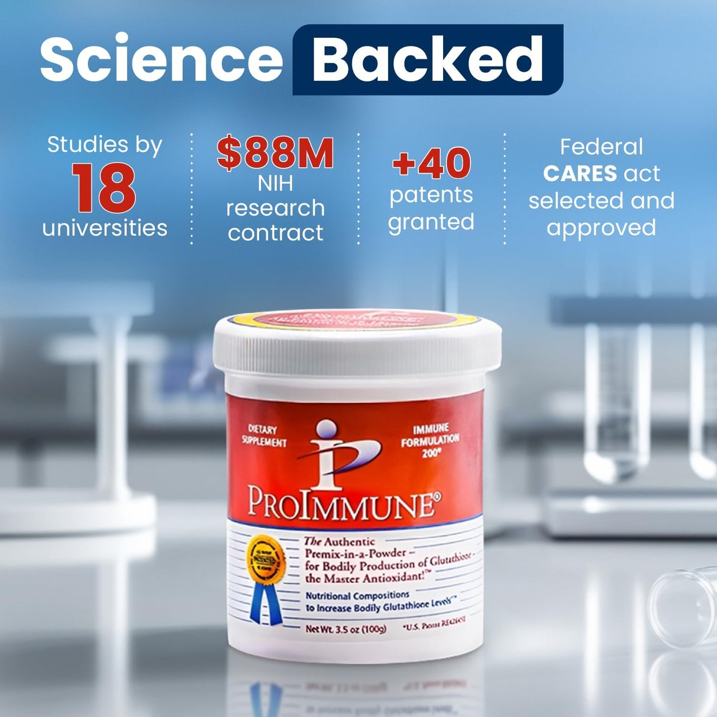 ProImmune Glutathione Supplement Powder for Immune and Liver Health - Natural Antioxidant Blend - 2 Month Supply