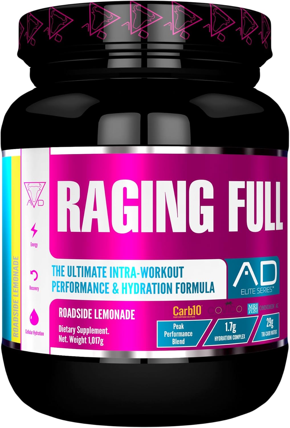Project AD Raging Full Ultimate Intra-Workout Supplement for Performance & Hydration (30 Servings, Roadside Lemonade)