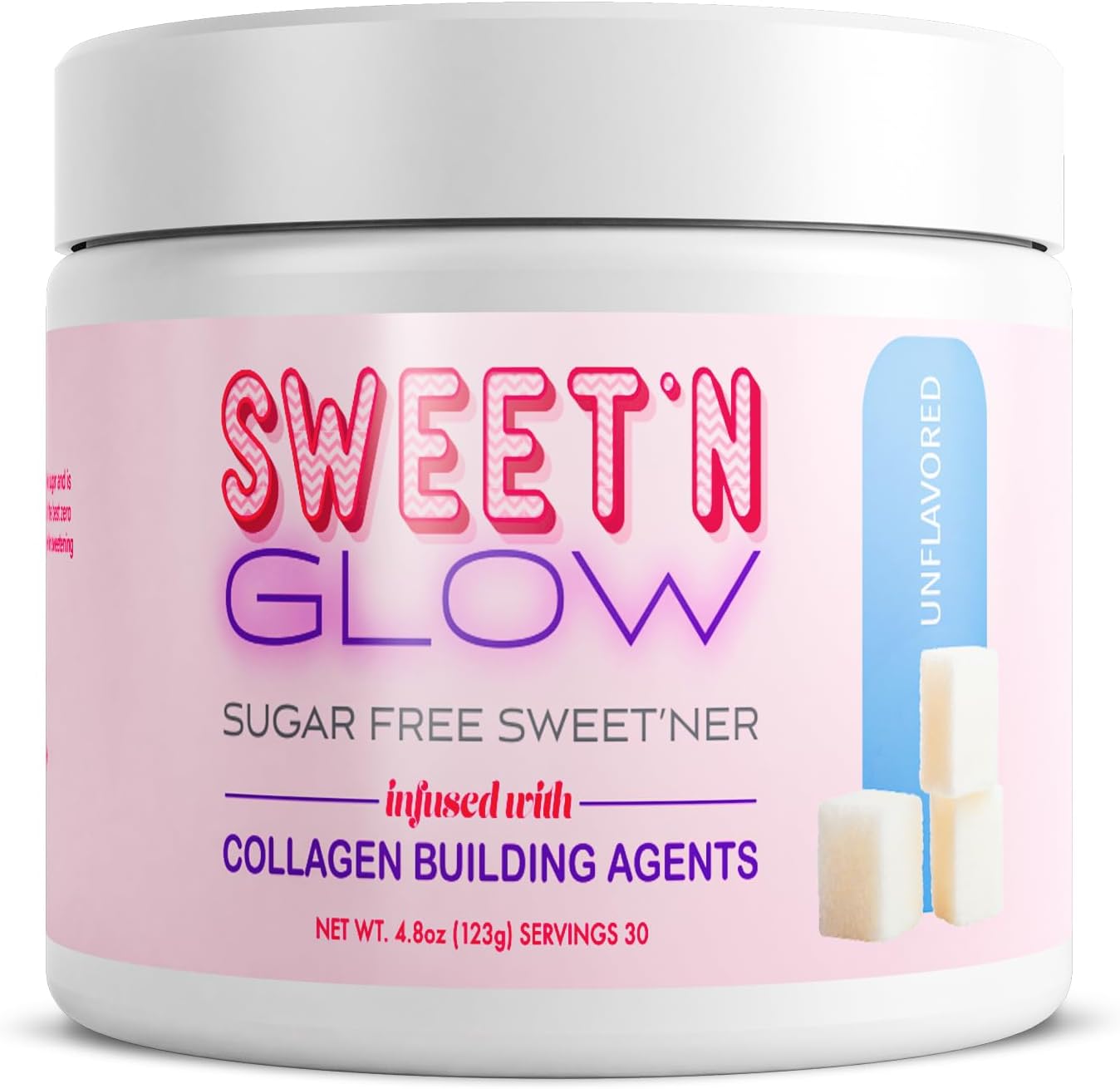 Project Ad Sweet'N Glow Zero Calorie Sugar Free Sweetener with Collagen Building Agents - 30 Servings, Unflavored - BoostGo Australia