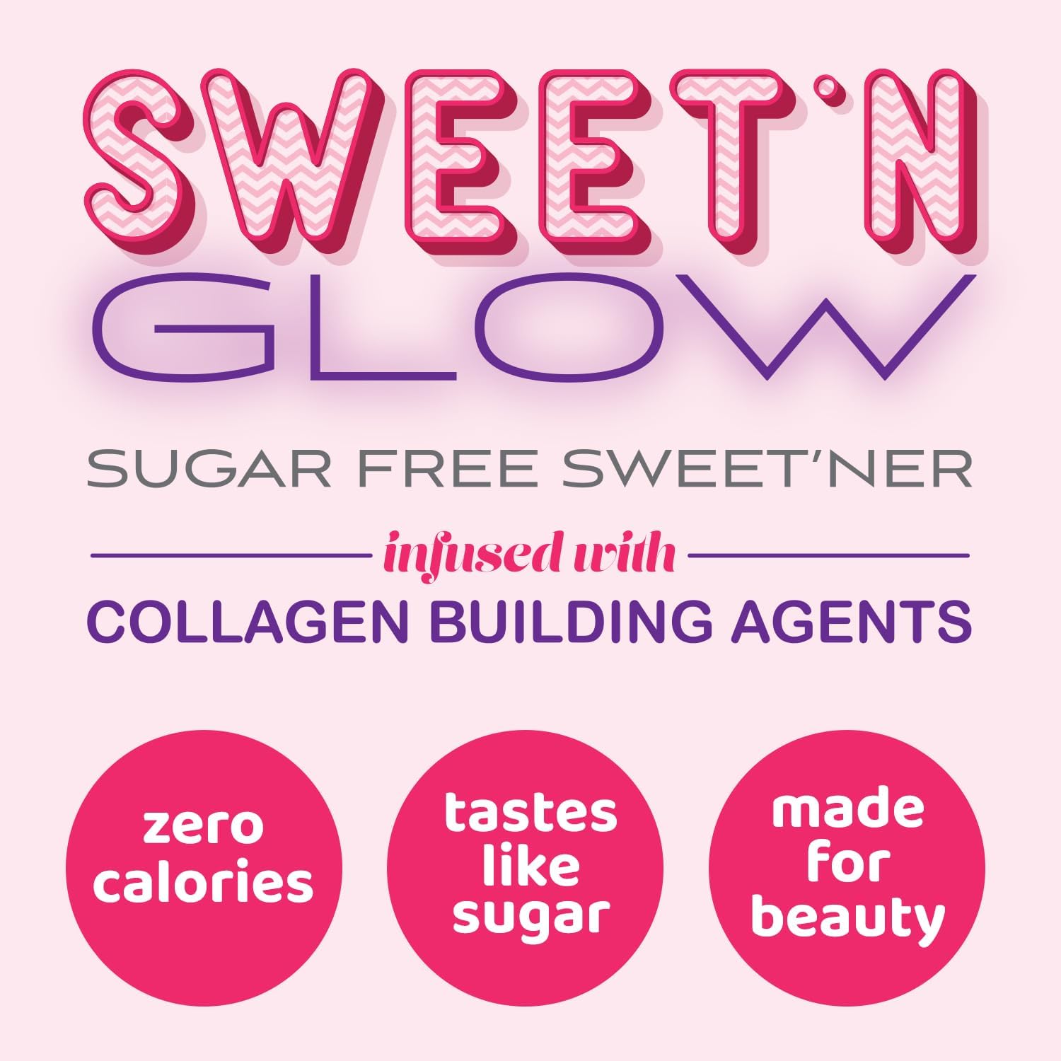 Project Ad Sweet'N Glow Zero Calorie Sugar Free Sweetener with Collagen Building Agents - 30 Servings, Unflavored - BoostGo Australia