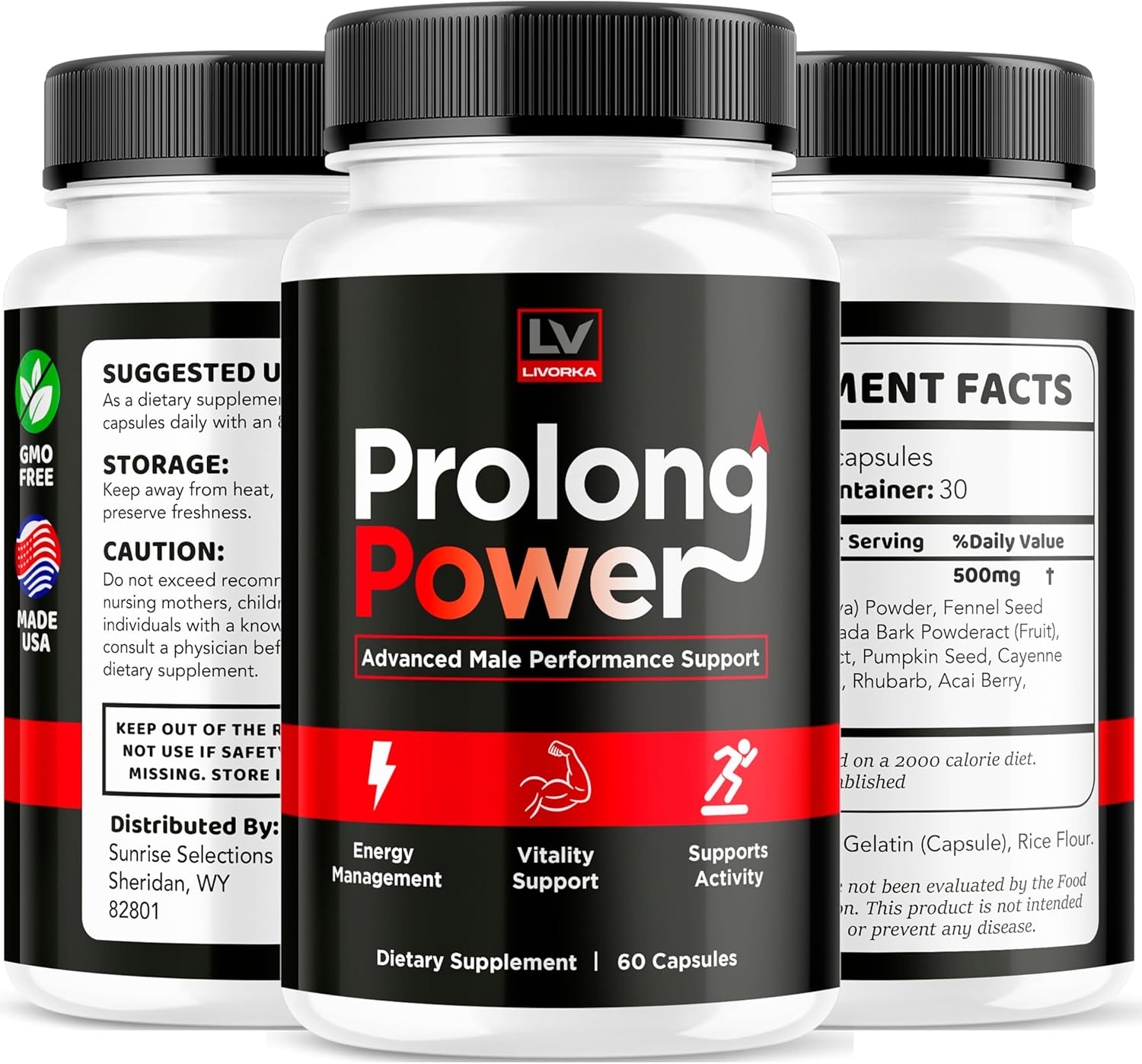 Prolong Power Capsules for Men - 60 Pills for 1 Month Supply - Original Supplement Review
