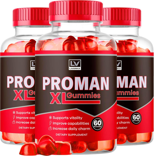 Proman XL Gummies 3-Pack for Men - Advanced Formula with 180 Gummies for 3 Months Support
