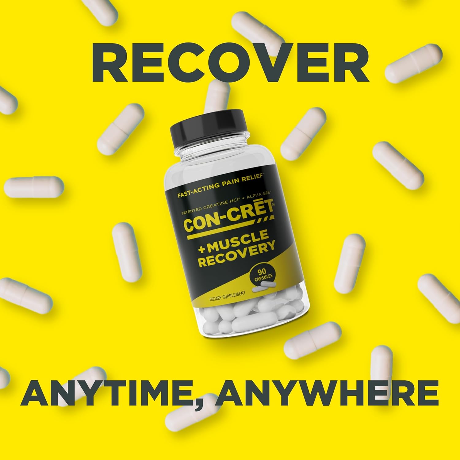 ProMera Sports Muscle Recovery Capsules with Concentrated Creatine and Alpha-GEE® for Soreness Relief and Muscle Health - 90 Count