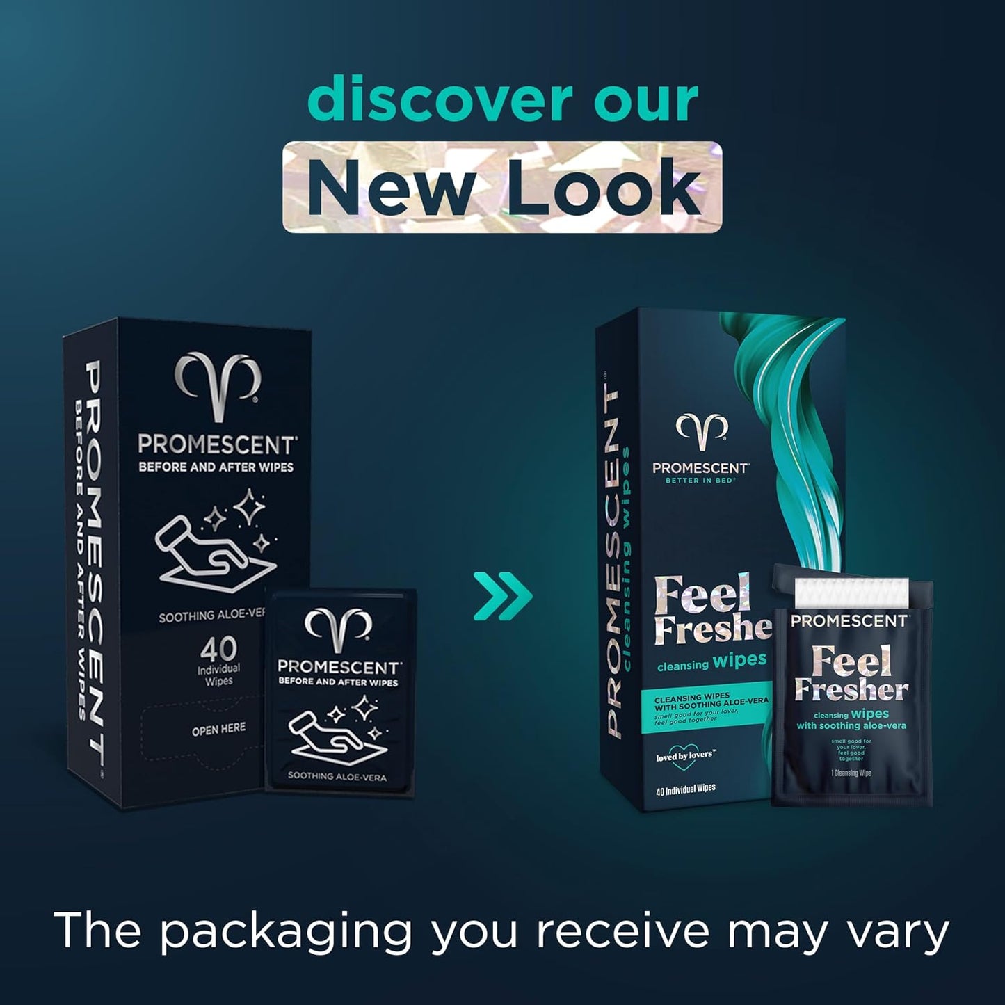 Promescent Adult Flushable Wipes + VitaFLUX Triple Power Nitric Oxide Supplement - Male Performance Boost with L Arginine, L Carnitine, Zinc, Magnesium - Amino Acids for Energy and Stamina