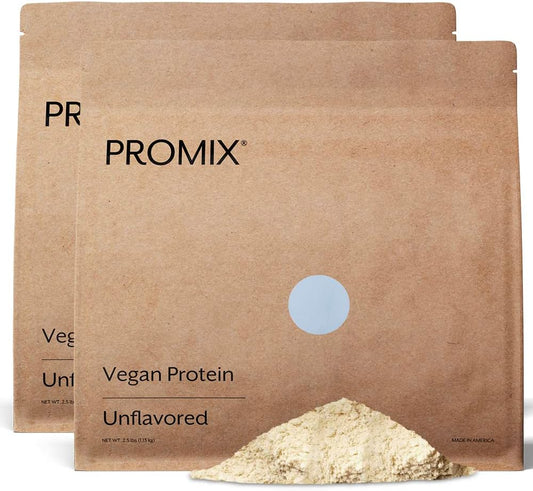 ProMix Nutrition Plant-Based Vegan Protein Powder, Unflavored - 5lb Bulk - Pea Protein & Vitamin B-12 - Gluten-Free - Ideal for Post Workout Shakes, Smoothies, Baking & Cooking