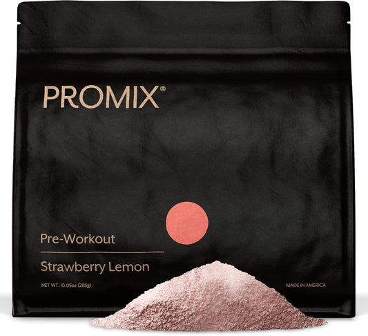ProMix Nutrition Pre-Workout Powder, Strawberry Lemon Flavor - Boost Focus, Performance, Muscle Gain, Endurance, Energy - Vitamin B12, Caffeine, Beta-Alanine, L-Tyrosine - Gluten, Dairy-Free - BoostGo Australia