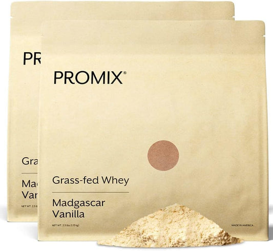 ProMix Nutrition Vanilla Whey Protein Powder - 5lb Bulk, Grass-Fed & Natural - Post Workout Shakes, Smoothies, Baking - Gluten-Free & Keto - BoostGo Australia
