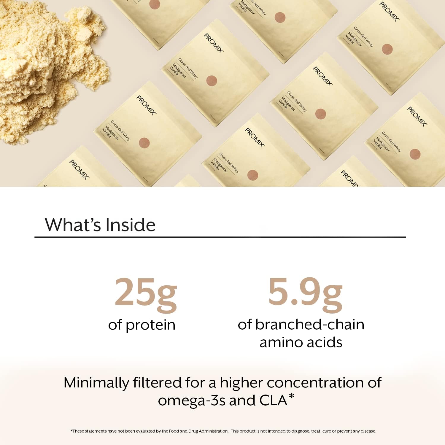 ProMix Nutrition Vanilla Whey Protein Powder - 5lb Bulk, Grass-Fed & Natural - Post Workout Shakes, Smoothies, Baking - Gluten-Free & Keto - BoostGo Australia