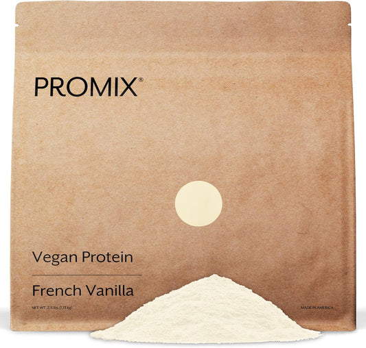 ProMix Plant-Based Vegan Protein Powder - Vanilla Flavor - 2.5lb Bulk Size - Pea Protein with Vitamin B-12 - Gluten-Free Formula for Fitness Shakes & Smoothies